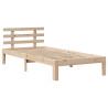 Estructura de cama con cabecero madera maciza pino 90x190 cm 5