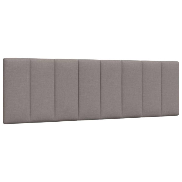 Cabecero de cama acolchado tela gris taupé 160 cm D