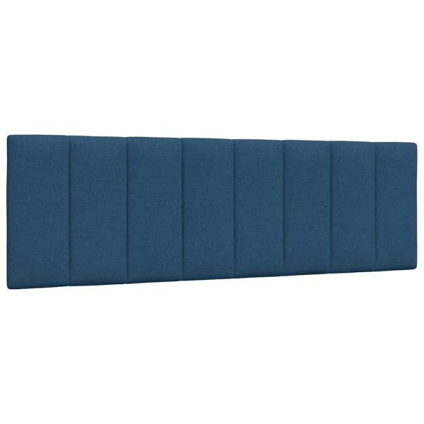 Cabecero de cama acolchado tela azul 160 cm D
