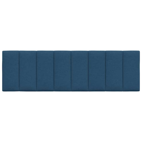 Cabecero de cama acolchado tela azul 160 cm M 4