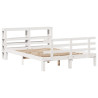 Estrutura cama c/ cabeceira 120x190 cm pinho maciço branco 3