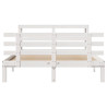 Estrutura cama c/ cabeceira 120x190 cm pinho maciço branco 4