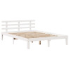 Estructura de cama con cabecero madera pino blanco 120x190 cm 5