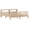 Estrutura de cama com cabeceira 200x200 cm pinho maciço 3