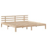 Estrutura de cama com cabeceira 200x200 cm pinho maciço 5