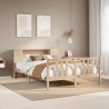 Cama com estante sem colchão 135x190 cm pinho maciço 1