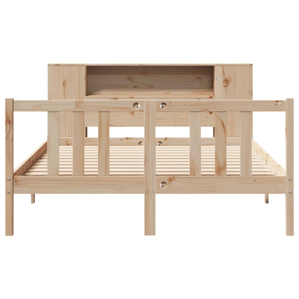 Cama com estante sem colchão 135x190 cm pinho maciço M 4
