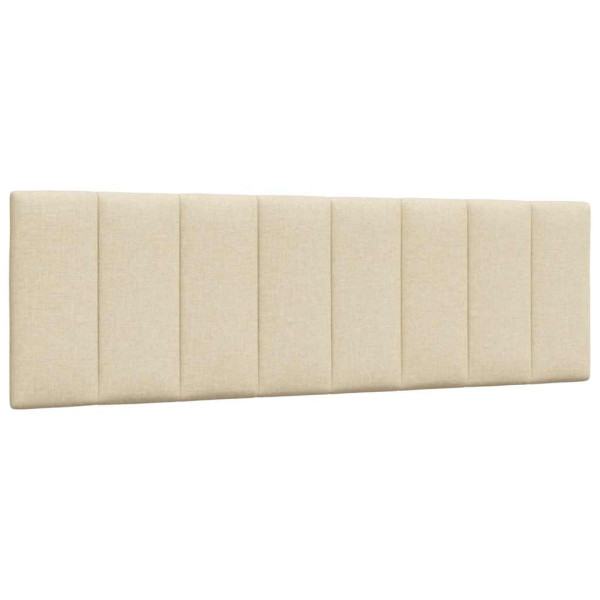 Cabecero de cama acolchado tela crema 160 cm D