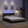 Cama sin colchón de tela marrón oscuro 160x200 cm 4