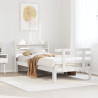 Estrutura cama c/ cabeceira sem colchão 90x190 cm branco 1