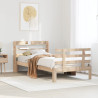 Estructura de cama con cabecero madera maciza pino 75x190 cm 3