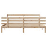 Estructura de cama con cabecero madera maciza de pino 200x200cm 4