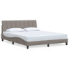 Cama sin colchón tela gris taupe 160x200 cm 2
