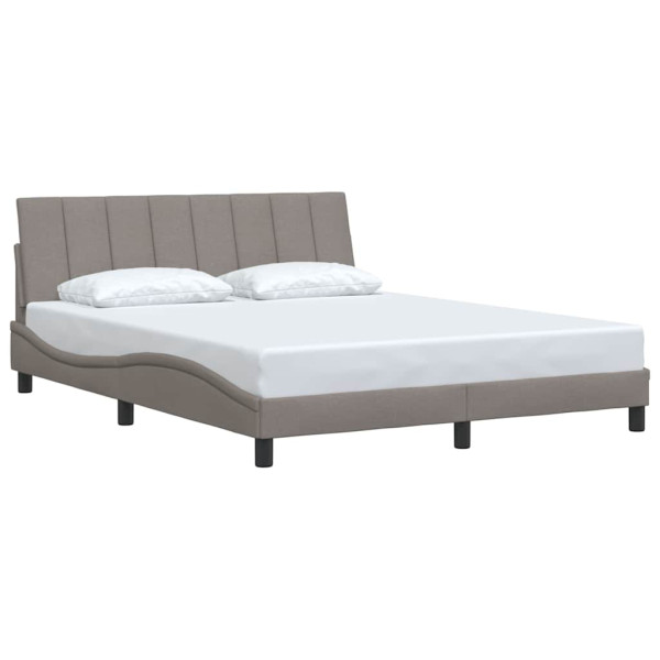 Cama sem colchão 160x200 cm tecido castanho-acinzentado M 3
