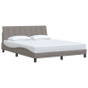 Cama sin colchón tela gris taupe 160x200 cm 3