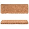Tapete/carpete para degraus 15 pcs 65x21x4 cm castanho 4