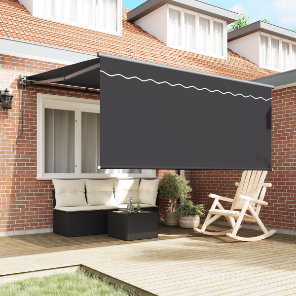 Toldo Retráctil Manual Antracita Gris 350 x 250 cm M 3
