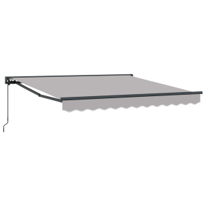 Toldo Retráctil Manual Gris Claro 350x250 cm Tela H