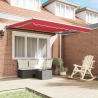 Toldo Retráctil Rojo 350x250 cm Poliéster y aluminio y tela 4