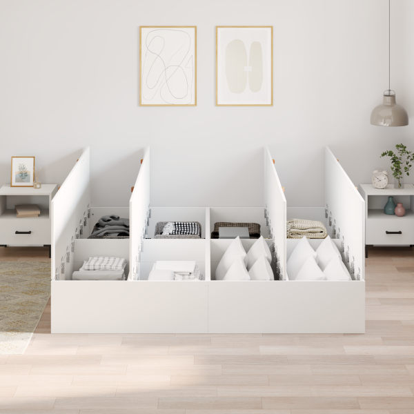 Estructura de Cama Blanco 180 x 200 cm Madera M 4