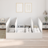 Estrutura da Cama com armazenamento Branco 180 x 200 cm Madeira 4