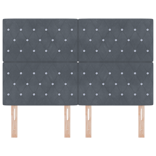 Cabecero LED Gris oscuro 80 cm Terciopelo M 5