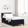 Cama tipo Box Spring Negro 100 x 200 cm Tela y Espuma 1