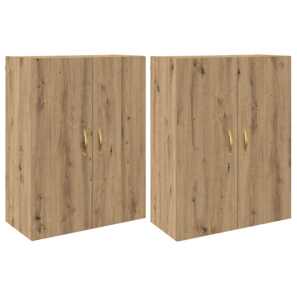 Armarios Montados en la Pared con estante 2 pcs Roble artisan M 2