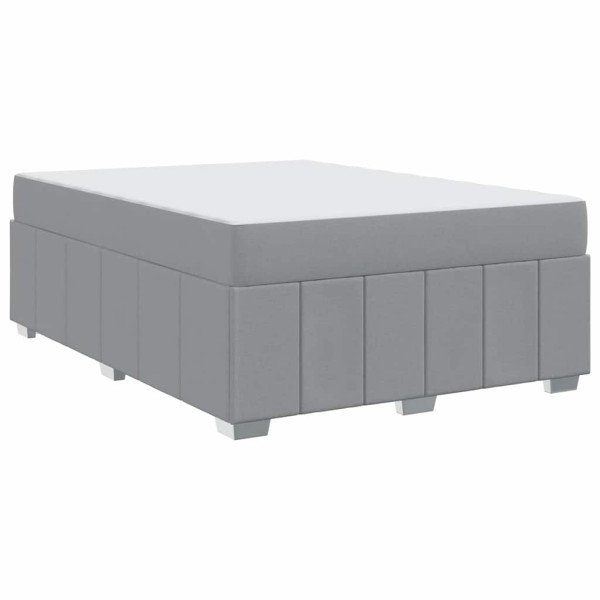 Estrutura da Cama Cinzento-claro 140 x 200 cm tecido M 2