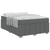 Estrutura da Cama Cinzento escuro 140 x 200 cm tecido 3