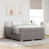 Estrutura da Cama Cinzento-acastanhado 140 x 200 cm tecido 1