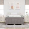 Estrutura da Cama Cinzento-acastanhado 140 x 200 cm tecido 5