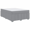 Estrutura da Cama Cinzento-claro 160 x 200 cm tecido 2