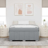 Estrutura da Cama Cinzento-claro 160 x 200 cm tecido 5