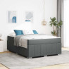Estructura de cama Gris oscuro 160 x 200 cm tela 1