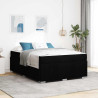 Estructura de cama Negro 160 x 200 cm tela 1