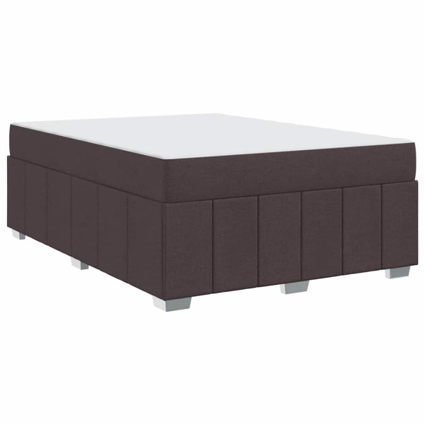 Estructura de cama Marrón oscuro 160 x 200 cm tela M 2