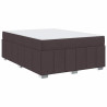 Estructura de cama Marrón oscuro 160 x 200 cm tela 2