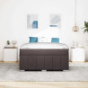 Estrutura da Cama Castanho escuro 160 x 200 cm tecido 5