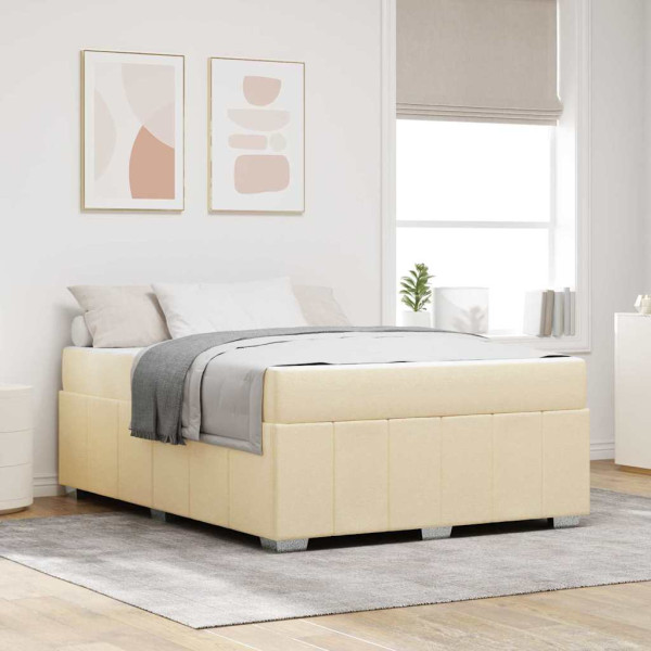 Estructura de cama Crema 160 x 200 cm tela D