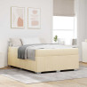Estrutura da Cama Creme 160 x 200 cm tecido 1
