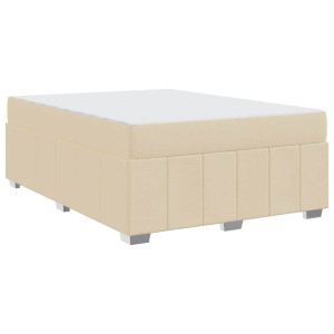 Estrutura da Cama Creme 160 x 200 cm tecido H