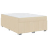 Estructura de cama Crema 160 x 200 cm tela 2