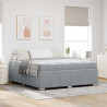 Estructura de cama Gris claro 180 x 200 cm tela 1