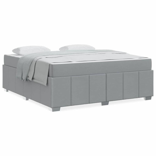 Estrutura da Cama Cinzento-claro 180 x 200 cm tecido M 4
