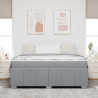 Estrutura da Cama Cinzento-claro 180 x 200 cm tecido 5