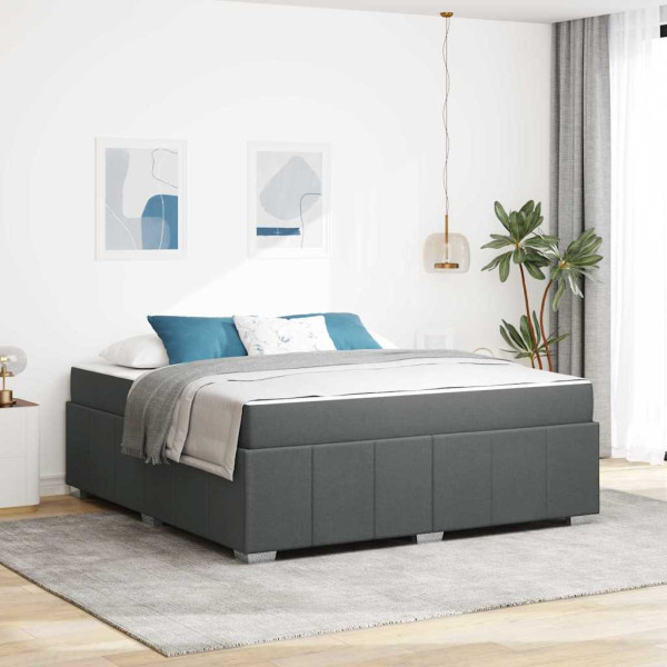 Estructura de cama Gris oscuro 180 x 200 cm tela D