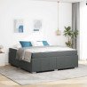 Estructura de cama Gris oscuro 180 x 200 cm tela 1
