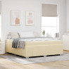 Estrutura da Cama Creme 180 x 200 cm tecido 1