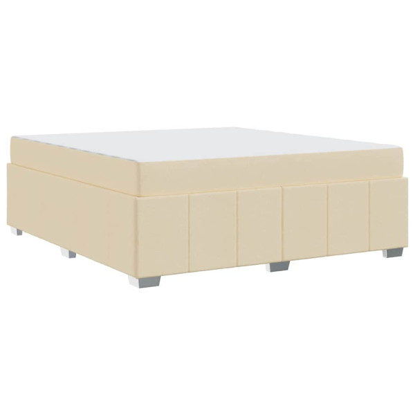 Estructura de cama Crema 180 x 200 cm tela M 2